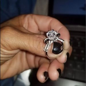 Crown Jewelry anniversary band white gold plated